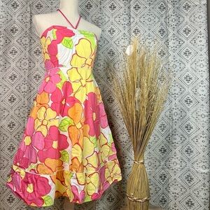 Lilly Pulitzer Floral Halter Midi Dress